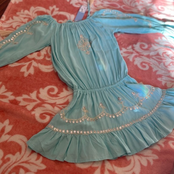 NEW! Blue Ginger Sequined Cover Up Dress - Picture 9 of 11